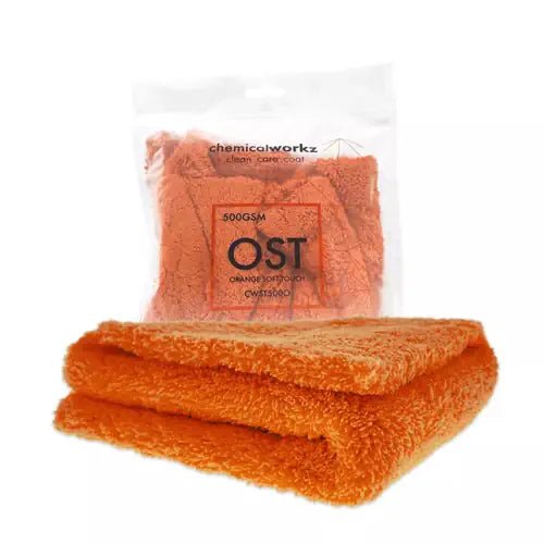 chemicalworkz Edgeless Soft Touch Towel 500GSM 40×40cm – weiches Mikrofasertuch für streifenfreie Fahrzeugpflege und Lackreinigung