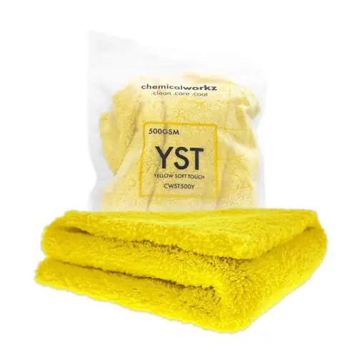 chemicalworkz Edgeless Soft Touch Towel 500GSM 40×40cm – weiches Mikrofasertuch für streifenfreie Fahrzeugpflege und Lackreinigung