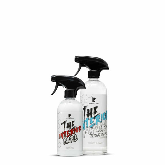 REFLECTED Interior Bundle – Set mit INTERIOR Purge RTU und Interior Care für gründliche Innenraumreinigung, Geruchsbeseitigung und Kunststoffpflege.