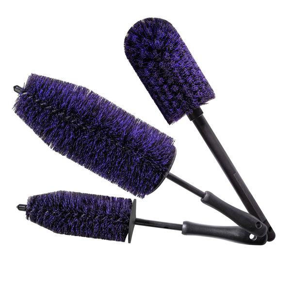 servFaces Wheel Brush Set – 3-teiliges Profi Felgenbürsten-Kit (MINI, PRO, MAX)